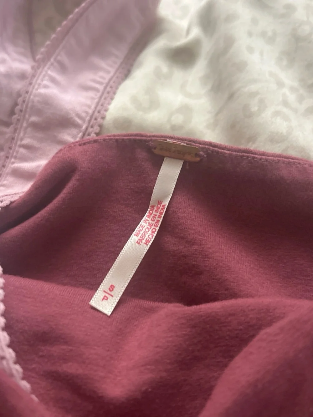 Free People Women’s Mauve Pink Tank Top with Wide Straps Square Neck